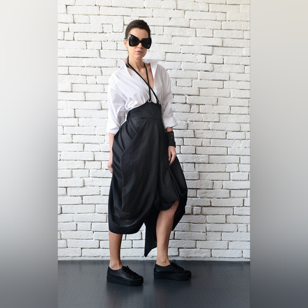 NWT Linen Asymmetrical Bubble Skirt by Metamorphoza